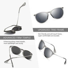 SUNGAIT Vintage Round Sunglasses for Women Men Classic Retro Designer Style