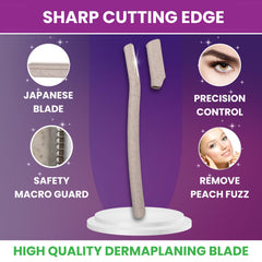 Friendly Razor Dermaplaning Blades for Face | Face Blades for Women | Face for Women Dermaplaning | Facial Hair Remover for Women | Face for Women | Removes Peach Fuzz & Exfoliates Skin | Dermaplane