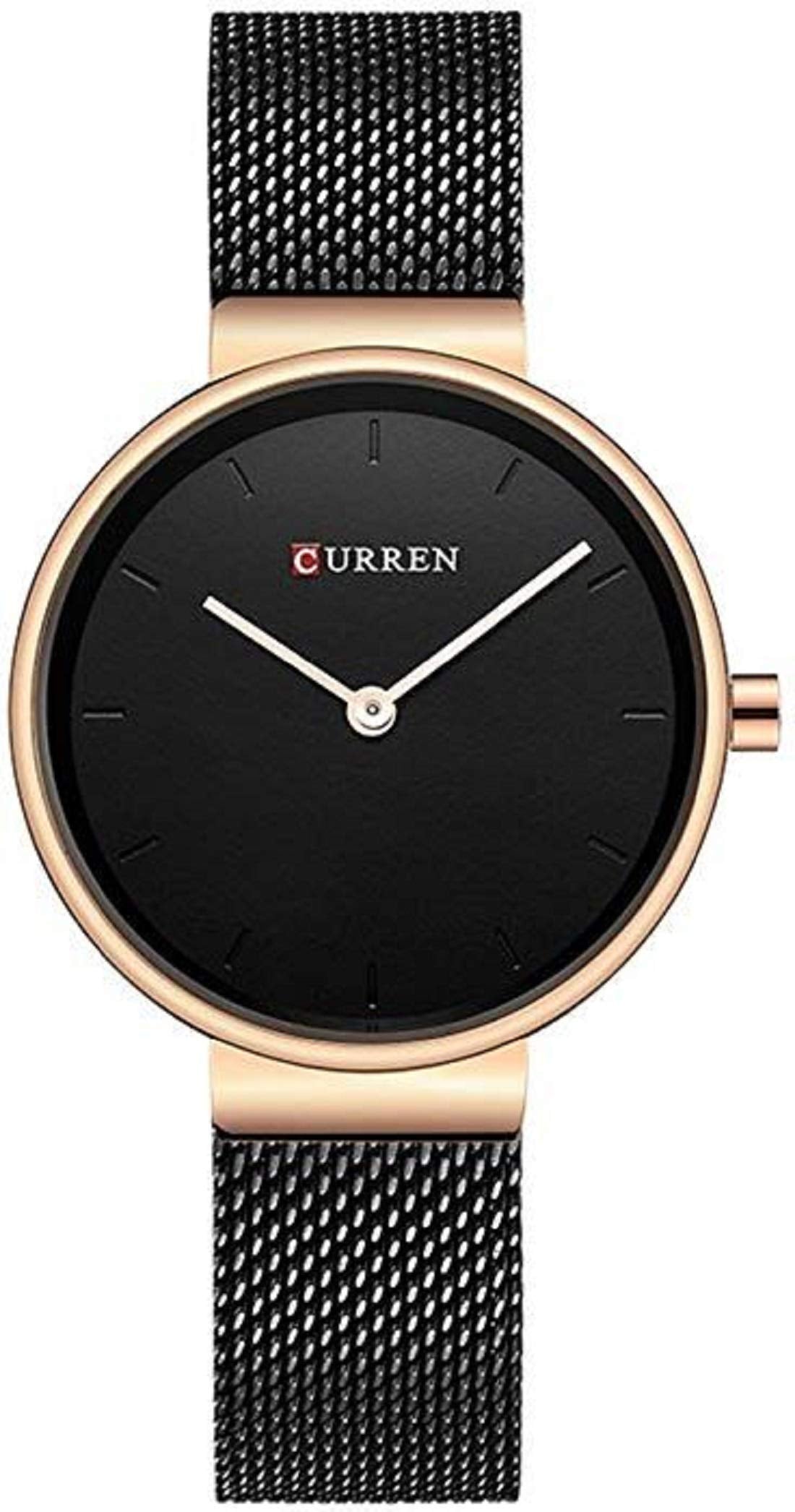 CURREN Analogue Women's Watch (Black Dial Black Colored Strap)