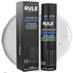 RULE COSMECEUTICALS No.11 Anti-Hair Loss Shampoo for Men, DHT Blocker and Root Activator for Hair Regrowth, Anti-Dandruff & Oil Control Formula, Thickening & Strengthening for Thinning Hair - 200 mL