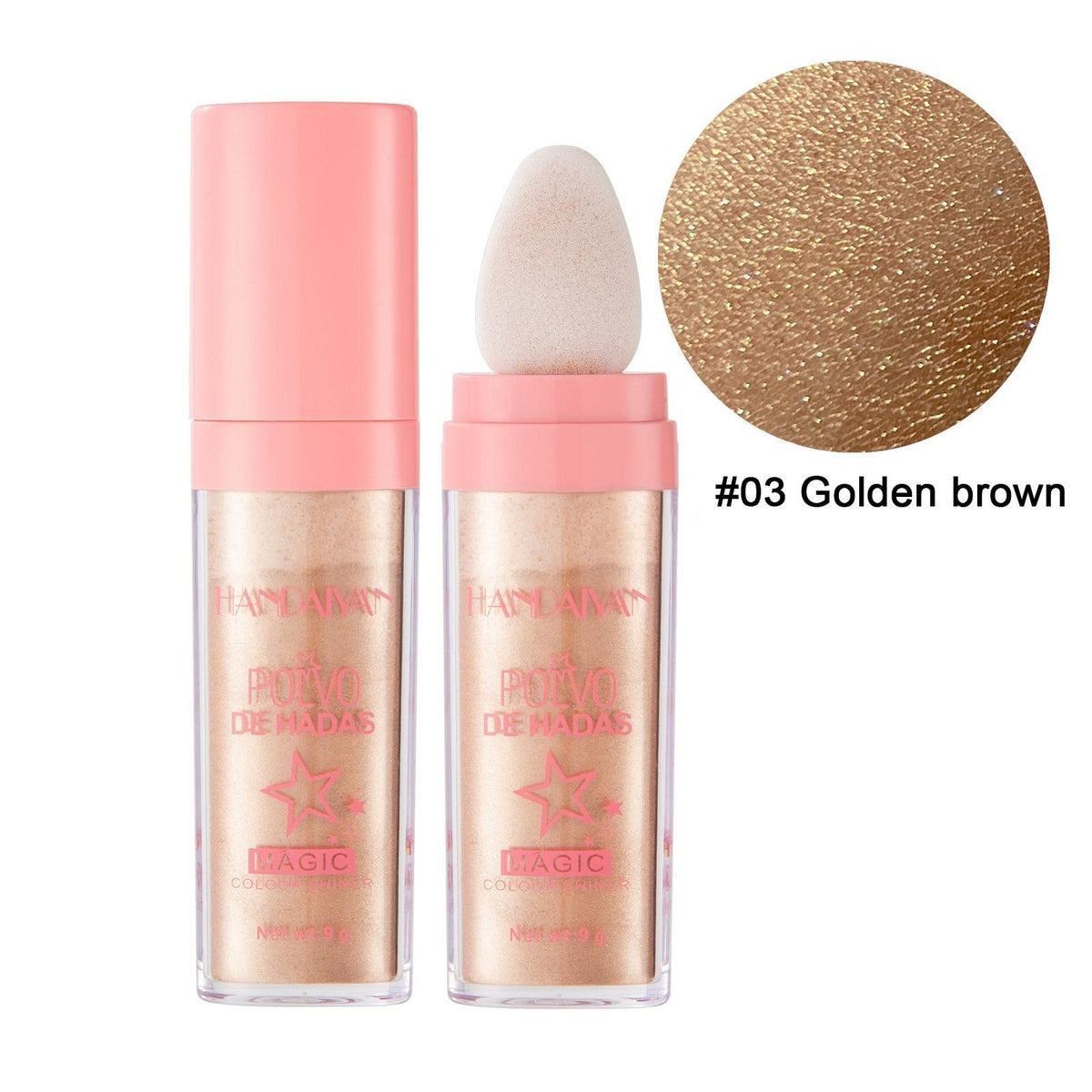 Highlighter Powder For Face Body Brightens the Natural Three-dimensional Face Powder Blusher Makeup, Highlighter Powder Stick High Gloss Sparkle Loose Highlight Powder Face Body Hair Cosmetic