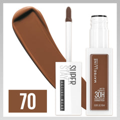 Maybelline Super Stay Liquid Concealer Makeup, Full Coverage Concealer, Up to 30 Hour Wear, Transfer Resistant, Natural Matte Finish, Oil-free, Available in 16 Shades, 70, 0.33 fl oz