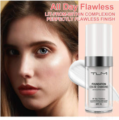 2 Pack Concealer Cover,Flawless Colour Changing Foundation Makeup Base Nude Face Liquid Cover Concealer