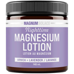 Magnum Solace Nighttime Magnesium Lotion with Arnica Highly Concentrated Magnesium for Muscles & Joints Apply to Legs or Feet Before Bed Skin Friendly