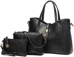 TcIFE Purses and Handbags for Womens Satchel Shoulder Tote Bags Wallets - Black