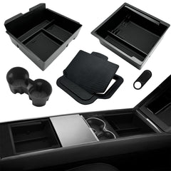 TSWCBYYLB Center Console Organizer Tray for Tesla Model 3 Highland 2024, Armrest Hidden Organizer Box Cup Holder