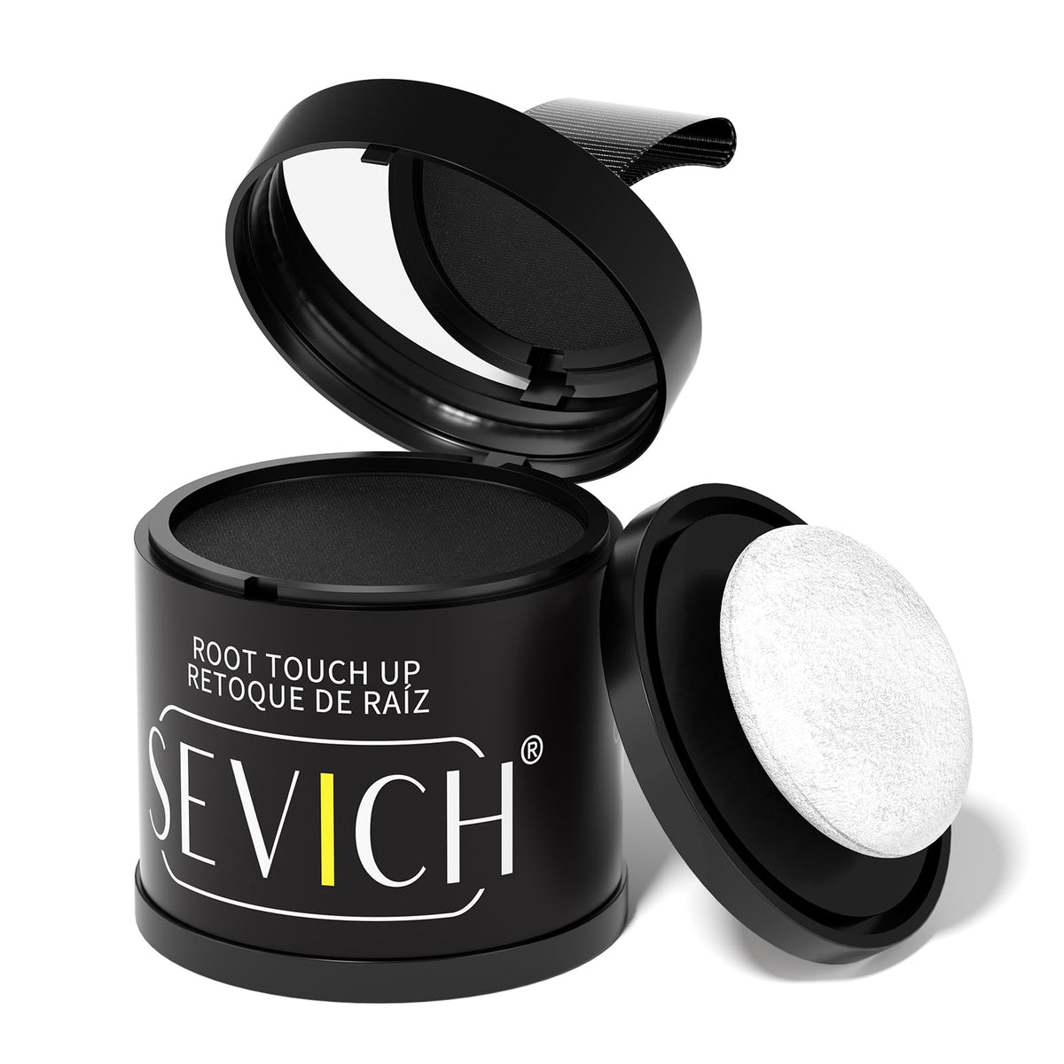 Sevich Hairline Powder 10g Large Capacity,Instantly Conceals Hair Loss,Root Touch up Powder,Hair Shadow Toppers for Women & Men Thinning Gray Hair,48H Makeup Lasting,1 Box = 2.5 Boxes,Black
