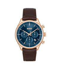 Hugo Boss GREGOR Men's Watch, Analog - Brown / Blue