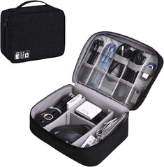 COOLBABY Electronic Accessory Bag Travel Cable Organizer Universal Waterproof Portable Cable Organizer for Adapter Memory Cards USB Cable Organizer, Large