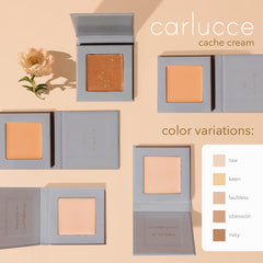 Carlucce Cache Cream 3-in-1 Makeup Color Palette, Faultless - Foundation, Concealer & Primer, Medium - Full Coverage, Natural Finish, Cruelty Free