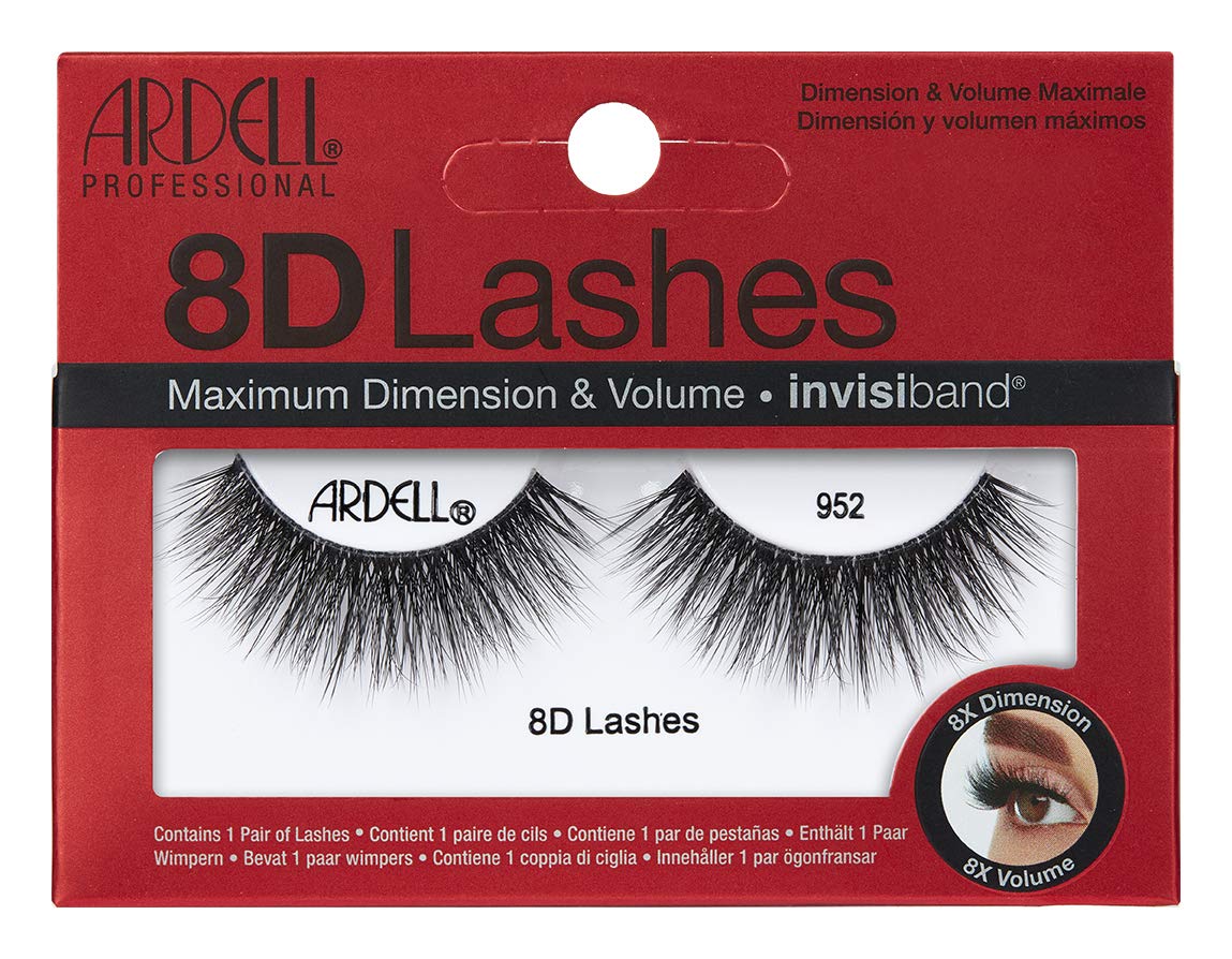 Ardell 8D 952 False Eyelashes, Maximum Volume, Long Length, Vegan Friendly, 1 Pair (Pack of 1)
