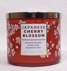 Bath & Body Works and Japanese Cherry Blossom 3-Wick Candle 14.5 Ounce