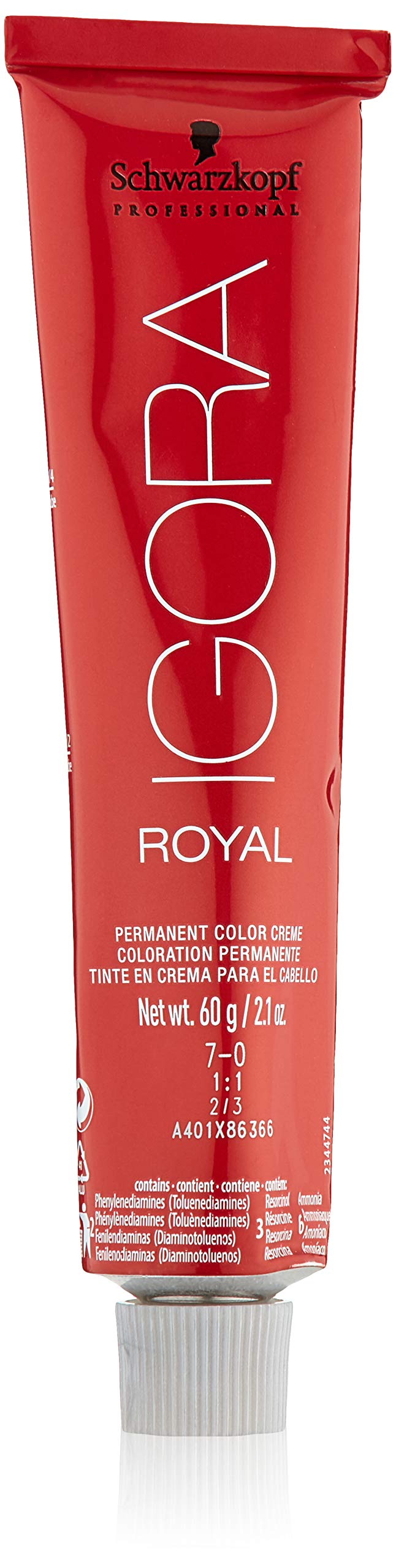 Schwarzkopf Professional Igora Royal 7-0 Medium Blonde Permanent Hair Color 2.1 oz. (60 g)