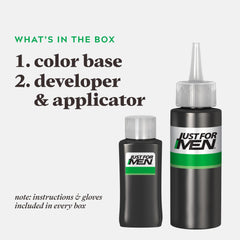 Just For Men, Shampoo-In Hair Color, Jet Black H-60 For Men, 1 Application