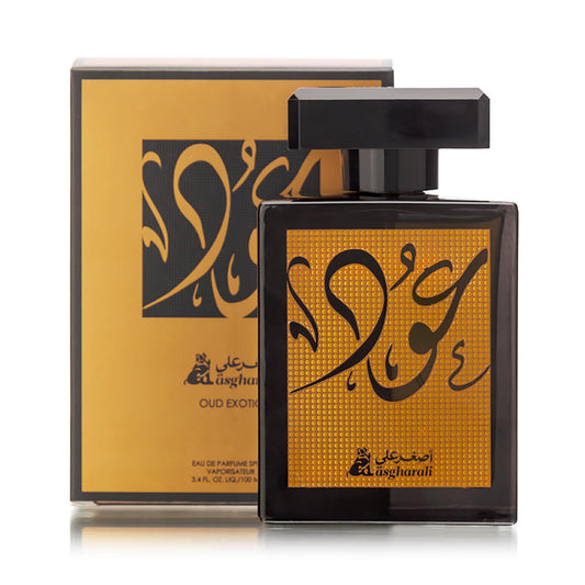 Asgharali Exotic Oud Perfume, Woody Amber Floral Fragrance, Sandalwood Musk - Eau De Parfum Spray Vaporisateur for Men & Women, 100ML