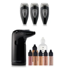 TEMPTU Air Intro Airbrush Makeup Kit – 9-Piece Set with Cordless Device, Foundations, Primer, Blush, Highlighter & Accessories