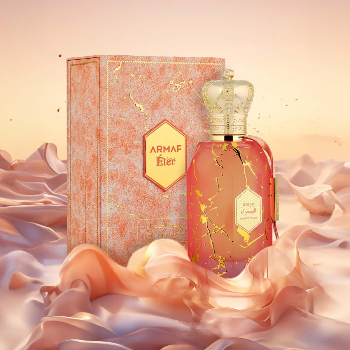 Armaf Eter Desert Rose Pink Eau De Parfum, Perfumes For Women and Men 100ml, Amber Floral Fragrance, Long Lasting, Perfume