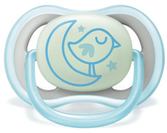 AVENT Philips Ultra Air Nighttime, 6-18 Months Pacifier, Blue, Pack of 4, SCF376/43