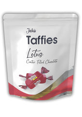 Jakis Taffies Lotus Center-Filled Chocolate, 470g – Delicious Milk Chocolate with Lotus Flavor, Perfect for Gifting & Snacking