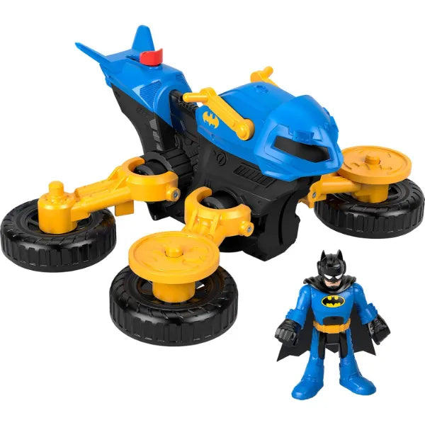 Fisher-Price Imaginext DC Super Friends Batman Toy Figure and Transforming Batcycle for Pretend Play Kids