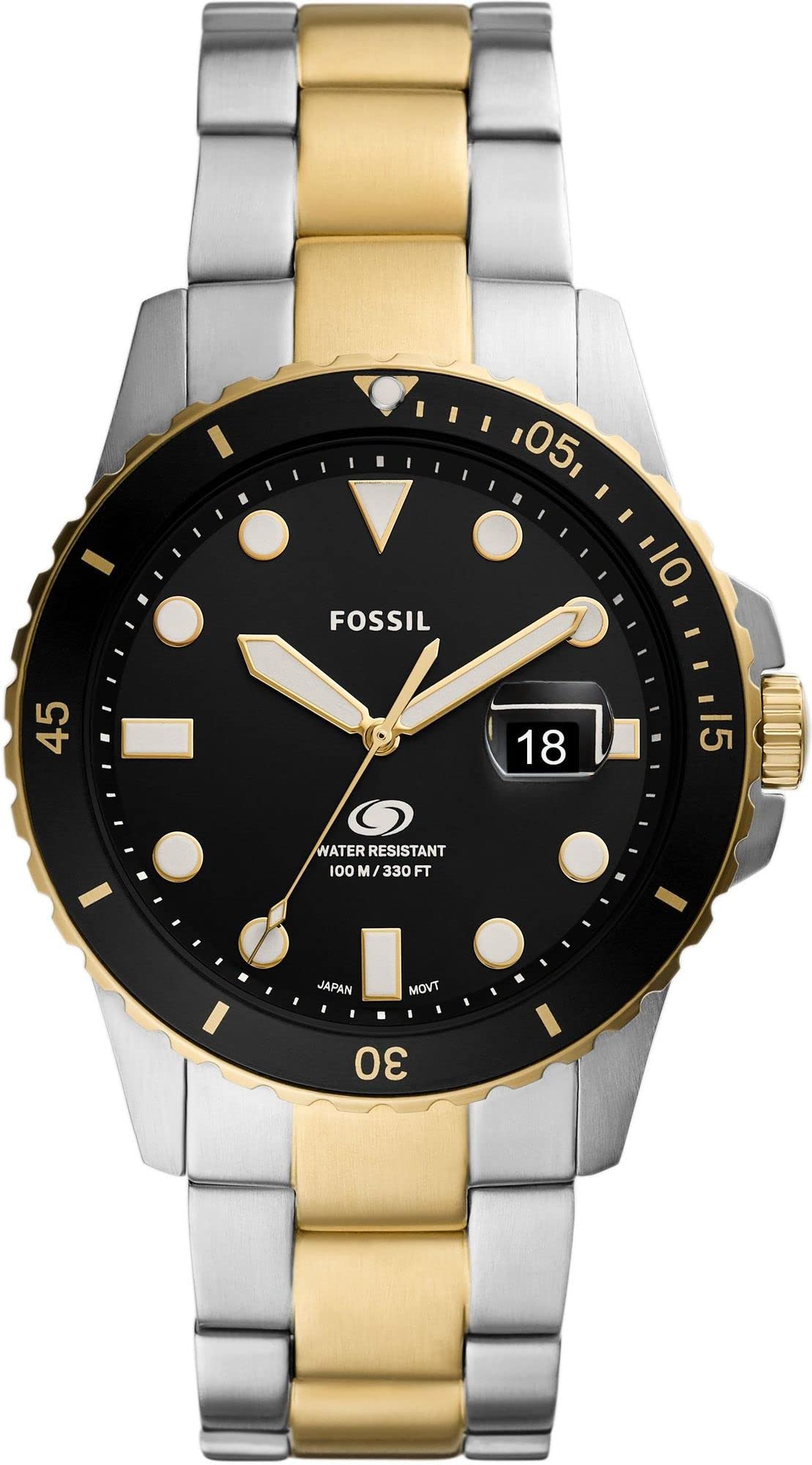 Fossil Blue Three-Hand Date Two-Tone Stainless Steel Watch - FS5951