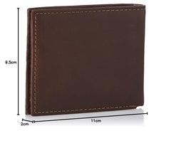 TITAN Men's Bifold Leather Wallet, Brown