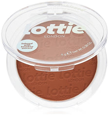 lottie LONDON Sunkissed Coconut Bronzer Sunglow - Vegan Powder Bronzer - Achieve Sunkissed Radiant Glow - 8g