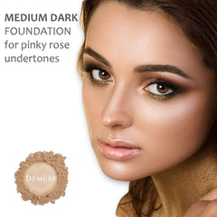 Mineral Make Up, Medium Dark Mineral Foundation Makeup, Concealer Makeup, Natural Makeup Made with Pure Crushed Minerals, Loose Face Powder. Demure Mineral Makeup