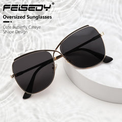 FEISEDY Womens Pilot Sunglasses Oversized Butterfly X Shape Design Cateye Cute Lady Sunglasses B2738