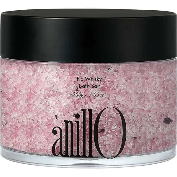ANILLO Fig Whisky Bath Salt – Aromatherapy Soak with Fig, Argan & Jojoba Oils – Deep Moisturizing & Relaxing Korean Spa Salt – 7.05 oz