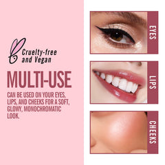 KIMUSE Cream Blush Stick, Highlighter & Contouring Stick, Creamy Texture with Luminous Finish, Versatile, Easy to Use, Makeup for All Skin Types (Roses Honey Nudes)