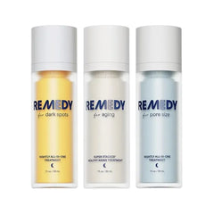 Remedy Science The Super Stack Trio 3 Piece Targeted System Dark Spots, Pore Size & Healthy Aging Treatments Retinol, Salicylic Acid, Niacinamide, Peptides Created by Dermatologist Dr. Shah Vegan