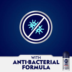 NIVEA MEN Antiperspirant Roll-on for Men, Silver Protect Antibacterial Protection, 2x50ml