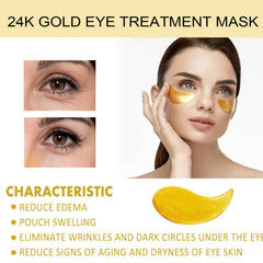 LaPalo 24K Gold Anti-aging Collagen Hyaluronic Acid Treatment Eye Mask Eye Patches - 60 pcs