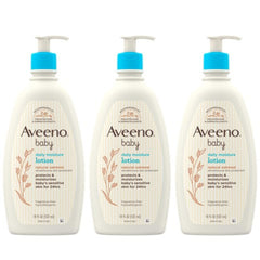 AVEENO BABY Daily Moisture Lotion With Colloidal Oatmeal &Amp; Dimethicone, 3 X 18 Fl. Oz, 54.0 Fl Oz (Pack Of 3)