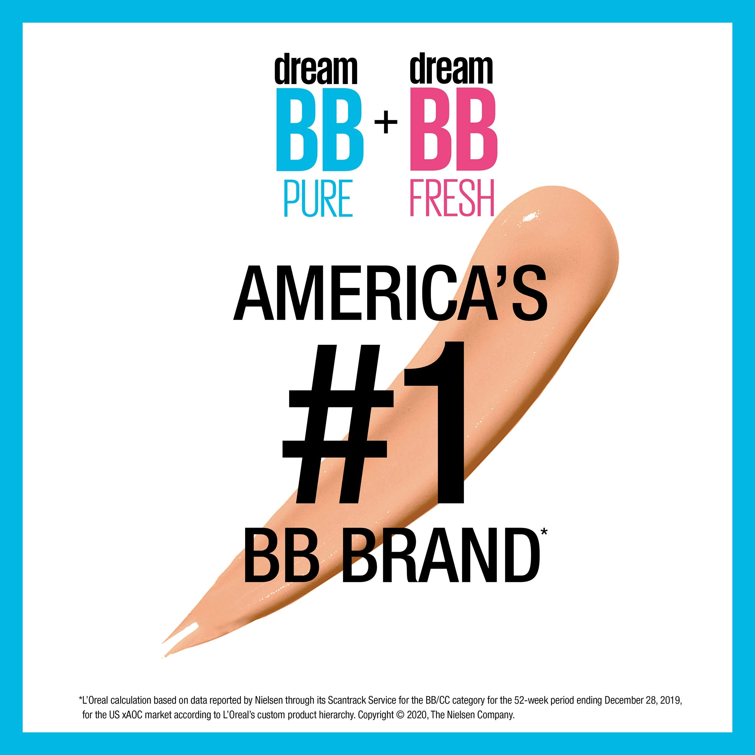 Maybelline New York Dream Pure Skin Clearing BB Cream, 8-in-1 Skin Perfecting Beauty Balm With 2% Salicylic Acid, Sheer Tint Coverage, Oil-Free, Deep, 1 Count