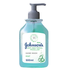 Johnson's Hand Wash, Anti-Bacterial Micellar, Mint - 500 ml