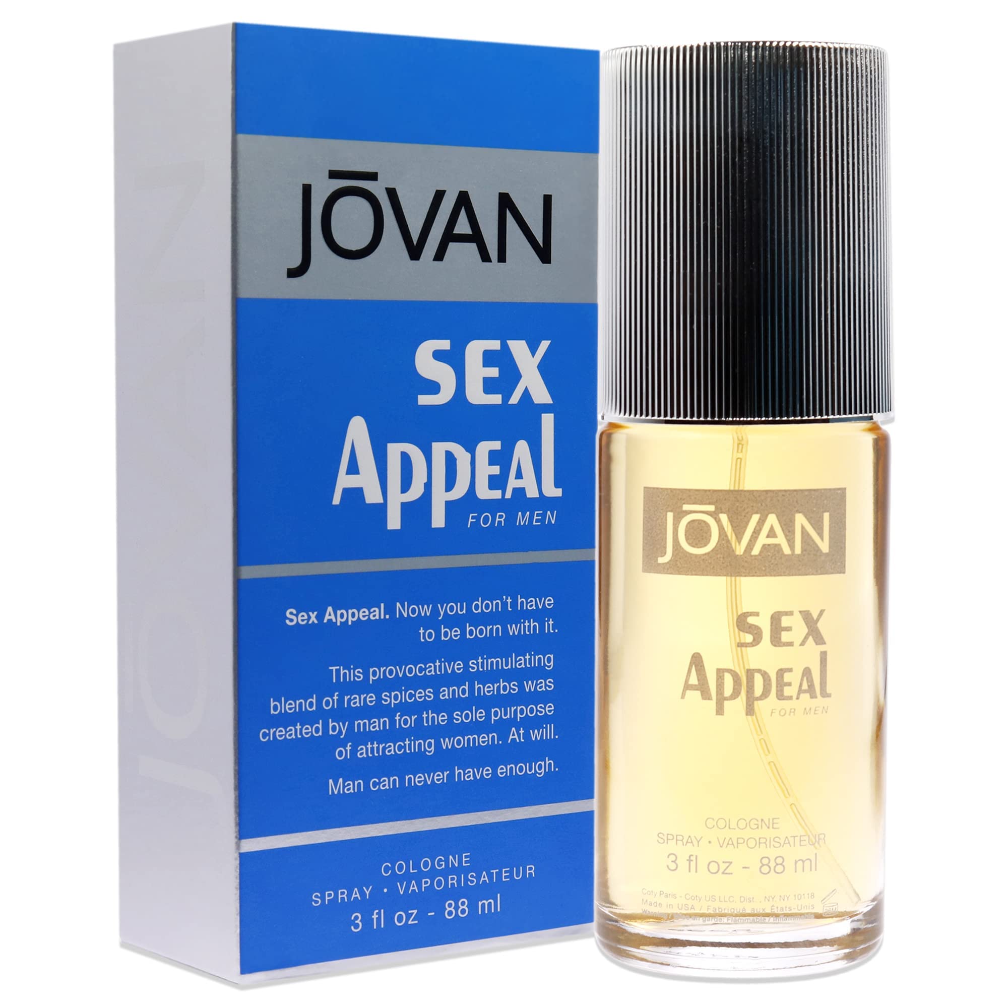 Jovan Sex Appeal Eau De Cologne for Men, 88 ml