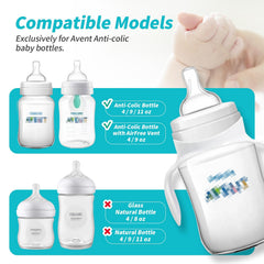 Parlberd Baby Bottle Handles for Philips Avent Anti-Colic with AirFree Vent Baby Bottles, Compatible Avent Bottle Holder for Baby, 4 Pack