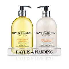 Baylis & Harding Sweet Mandarin & Grapefruit Hand Wash and Lotion Set (Pack of 1) - Vegan Friendly