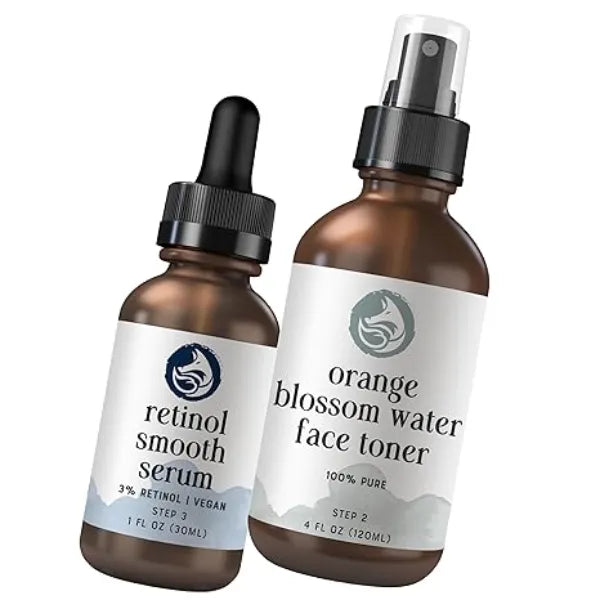 Foxbrim Naturals Radiant Skincare Duo Retinol Face Serum & Orange Blossom Toner