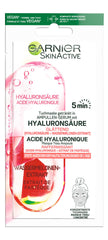 Garnier Cloth Mask, Face Mask for First Signs of Skin Ageing, Smoothing, Drinked in Ampoule Serum, Vegan Formula with Hyaluronic Acid and Watermelon Extract, 15 g