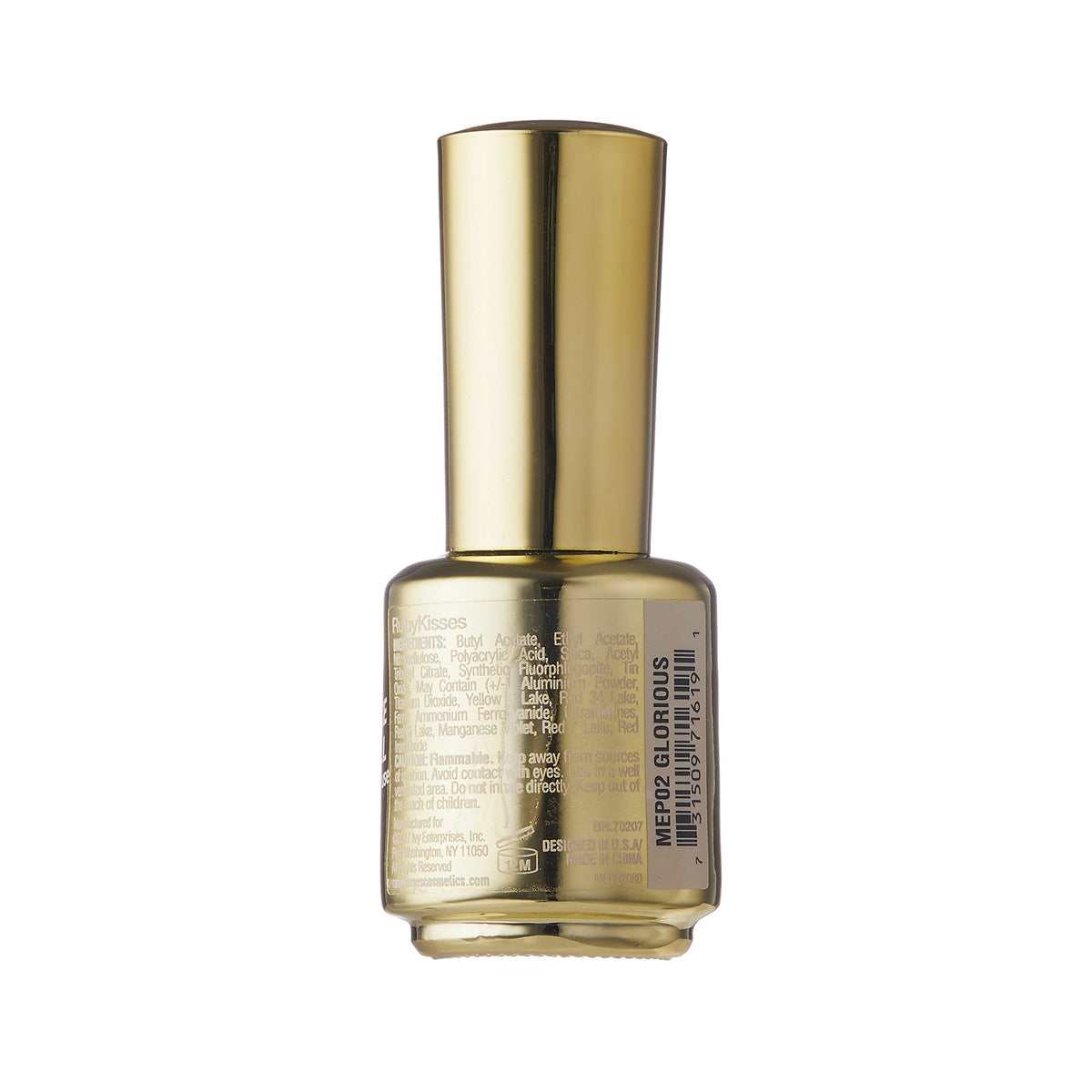 Kiss Ruby Kisses Mirror Effect Nail Polish, Mep02 Glorious, Gold, 15 ML