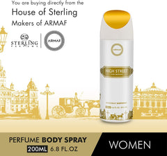 High Street for Women, Perfume Body Spray, Deodorant For Her - 200ml (PACK OF 6) By ARMAF, From The House of Sterling