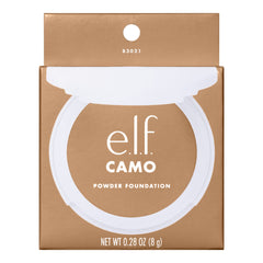 e.l.f. Camo Powder Foundation, Lightweight, Primer - Infused Buildable and Long - Lasting Medium - to - Full Coverage Foundation, Medium 370 N