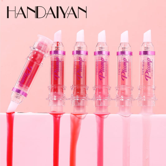 Lip Gloss 6 Pcs Lip Plump Hydrating Moisturizing Long Lasting High Glossy Lip Stain Super Lustrous Balm Oil Tinted Treatment Lip Glow Glass Shine Glitter Makeup Colored Bright Lifter For Women Girls