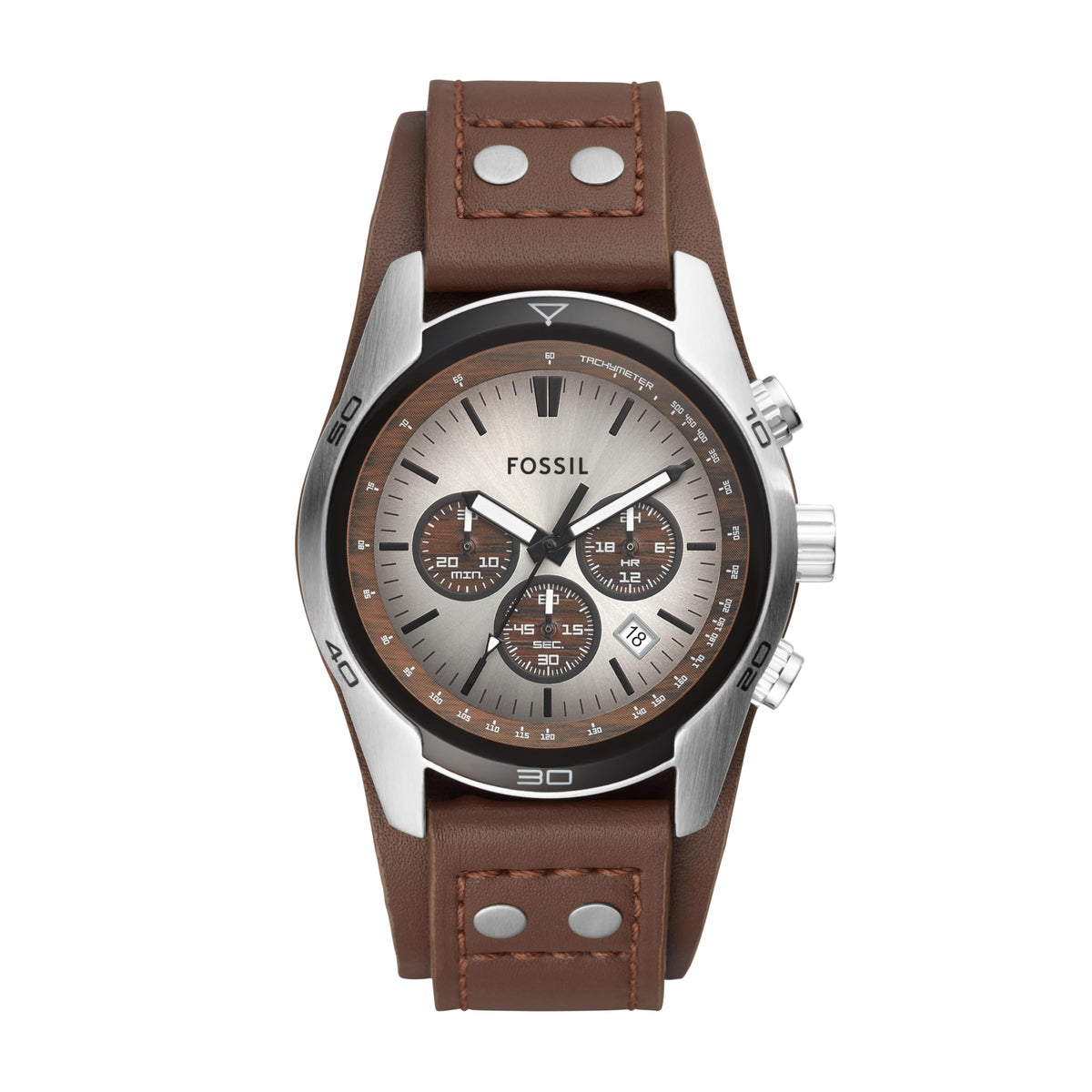 Fossil genuine leather watch best sale