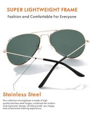 Rocf Rossini Classic Pliot Sunglasses for Women Polarized Mens Shades UV Protection with Case