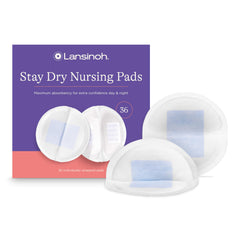 Lansinoh Stay Dry Disposable Nursing Pads, Pack Of 36