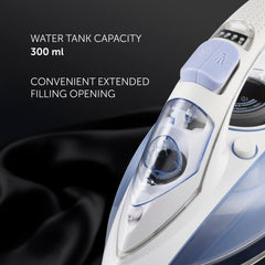 Polaris Steam Iron 3000W | Durable anodized outsole PRO 7 ANODIZED | Auto Shutoff | 50g/min Steam Output | 260g/min Steam Boost | Model PIR 3074 - White/Blue